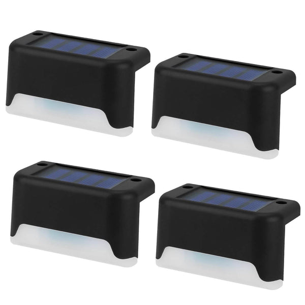 4-Piece: Solar Powered LED Step Lights