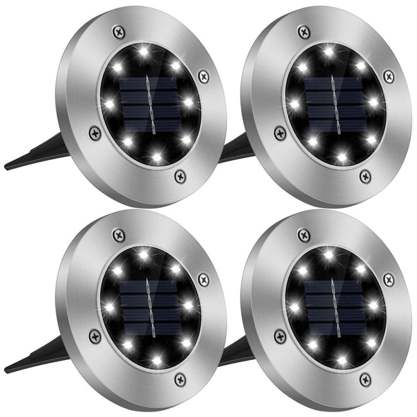 4-Pieces: Solar Powered Ground Light