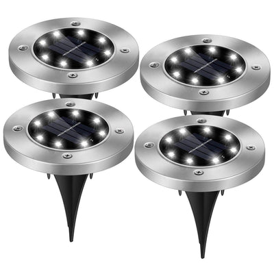 4-Pieces: Solar Powered Ground Light