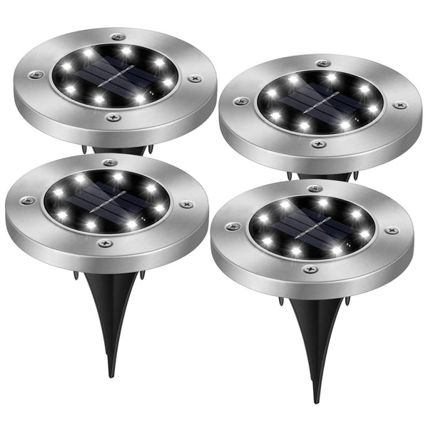 4-Pieces: Solar Powered Ground Light
