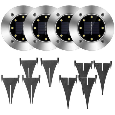 4-Pieces: Solar Waterproof Ground Light