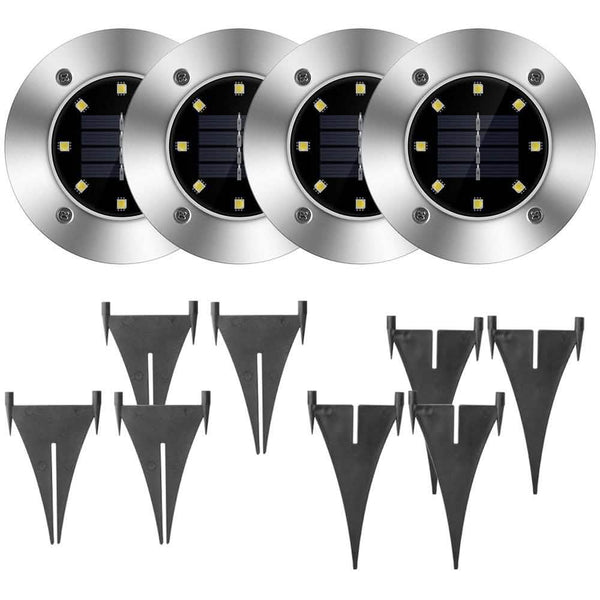 4-Pieces: Solar Waterproof Ground Light