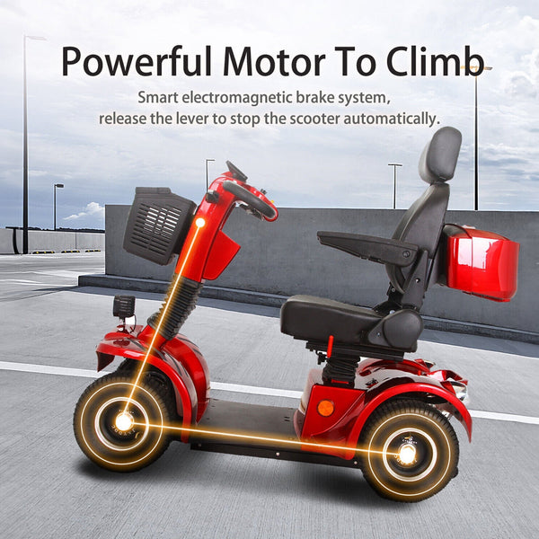 4-Wheel Heavy Duty 48V20AH Electric All-Terrain Mobility Scooter, 500W (SAK93647)