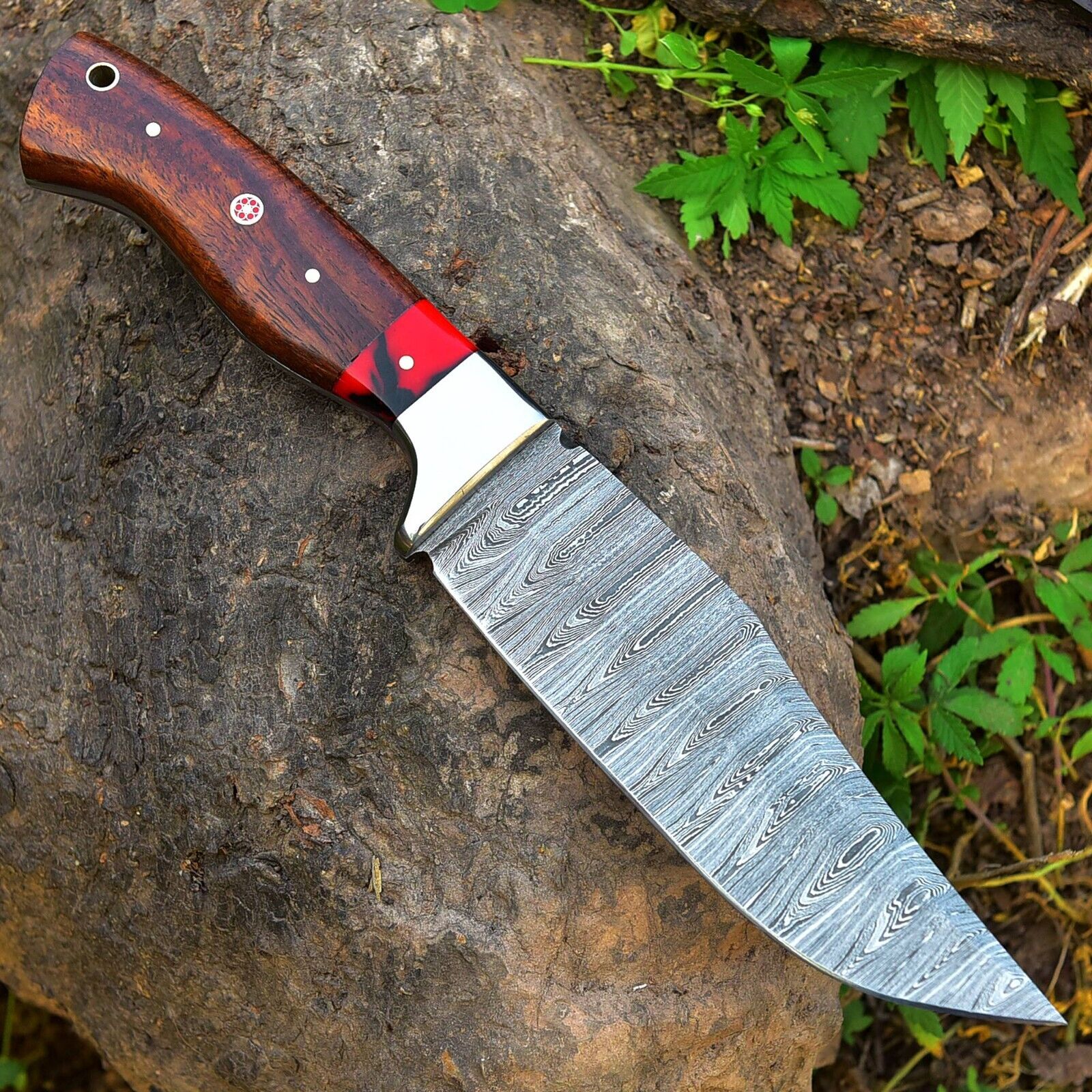 Custom Handmade Damascus Skinning Blade – 4.5
