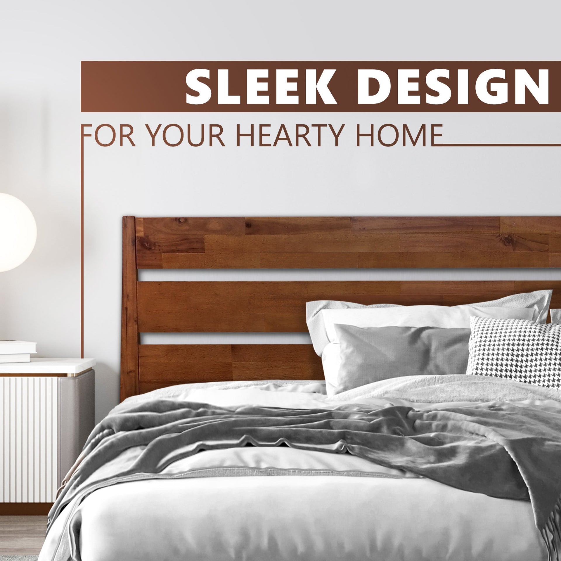 Acacia Emery Solid Wood Bed Frame