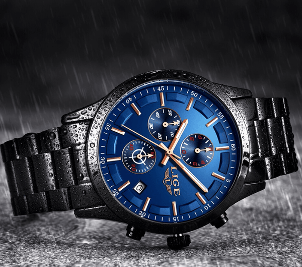 Men's Waterproof  Watch With Chronometers And Date Display Unique Design Perfect Gift