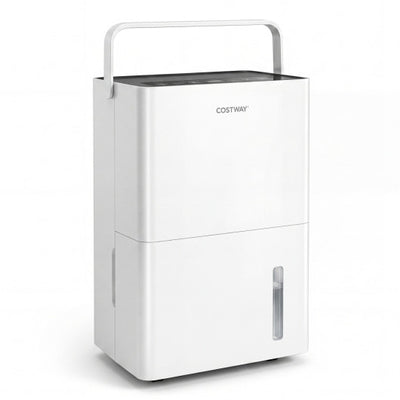 4000 Sq.Ft 80 Pint Compressor Dehumidifier with Drain HoseSmart Humidity Control and Child Lock-White