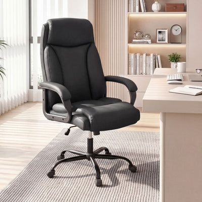 400 Pounds Big and Tall Adjustable High Back Leather Office Chair