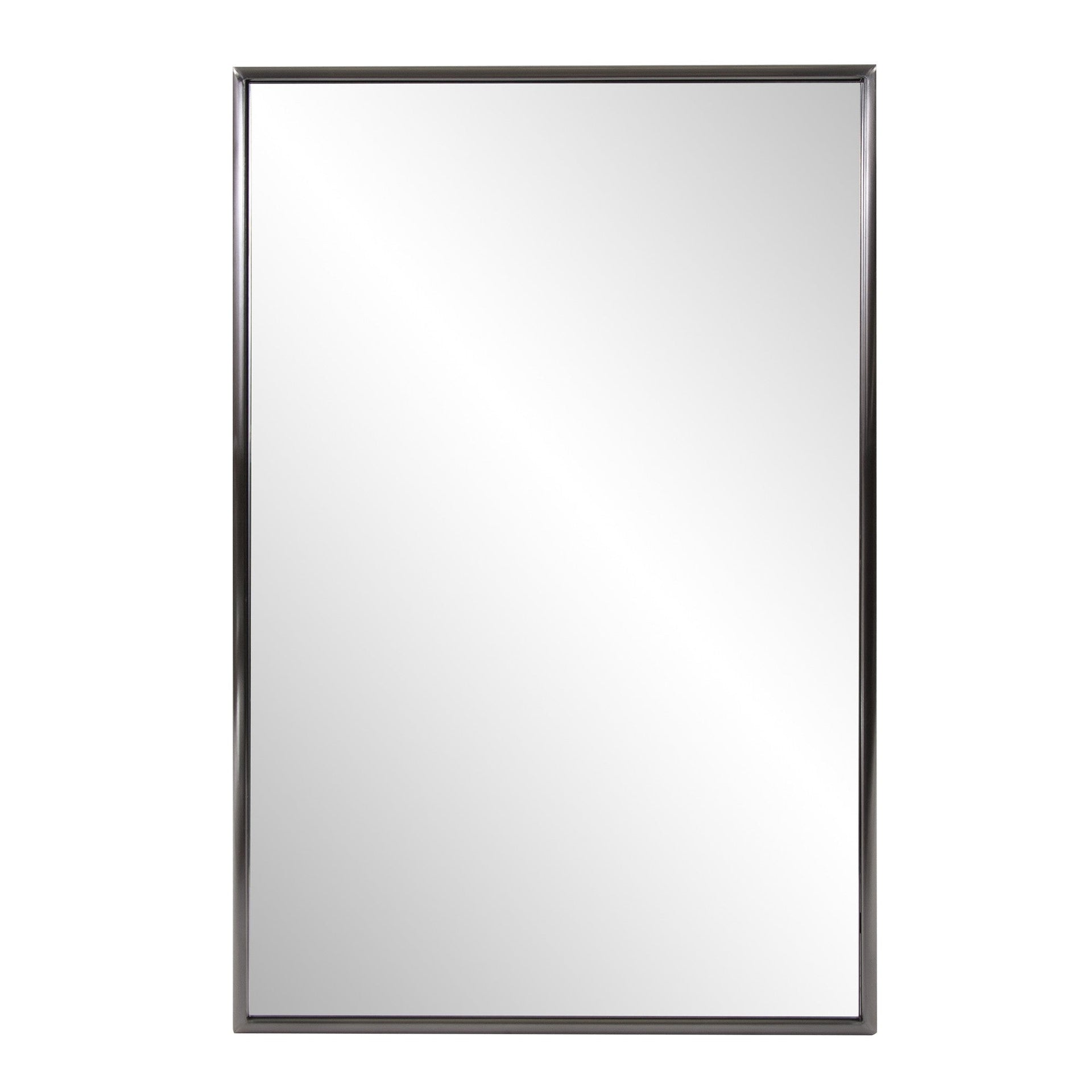 Brushed Titanium Rectangular Wall Mirror | 24