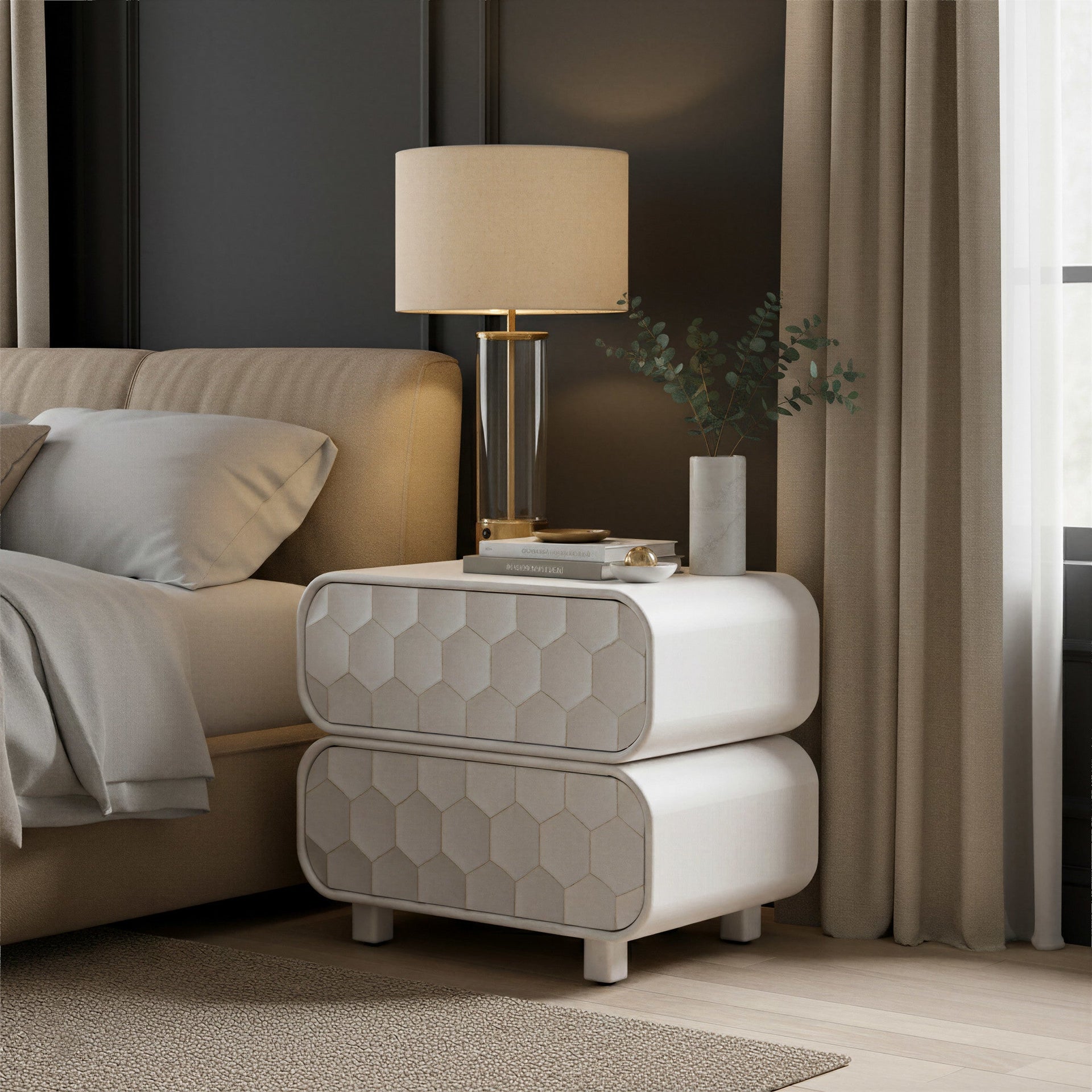 Boreal Table Lamp Beige & Gold