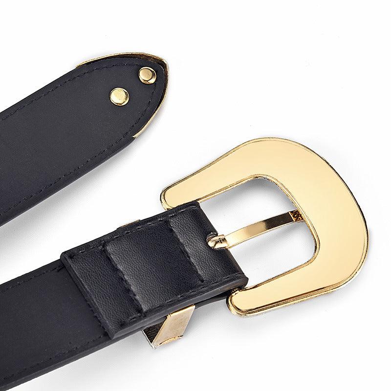 Fashion Retro All-match Carved Buckle European And American Belt