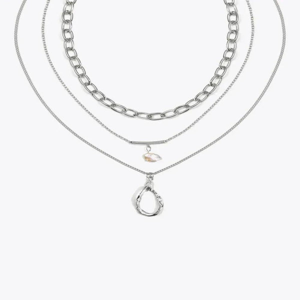 Want To Know You Better - Silver Triple-Layered Necklace - Gifts for You 'n Me
