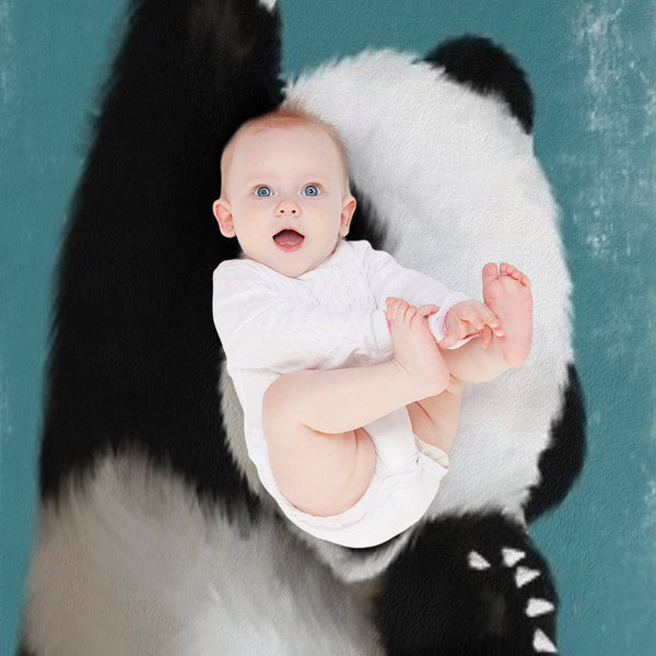Panda Love (Blue) Comfort Throw Blanket