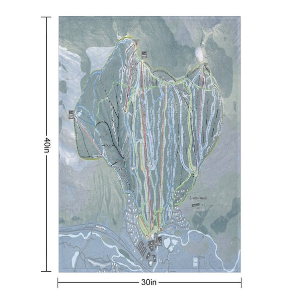 Bretton Woods Resort Trail Map Gift-ready Throw Blanket