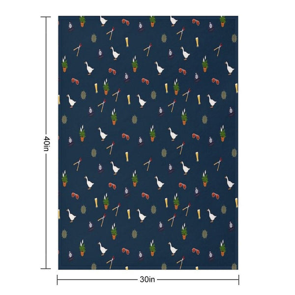 Hot Fuzz Pattern Throw Blanket