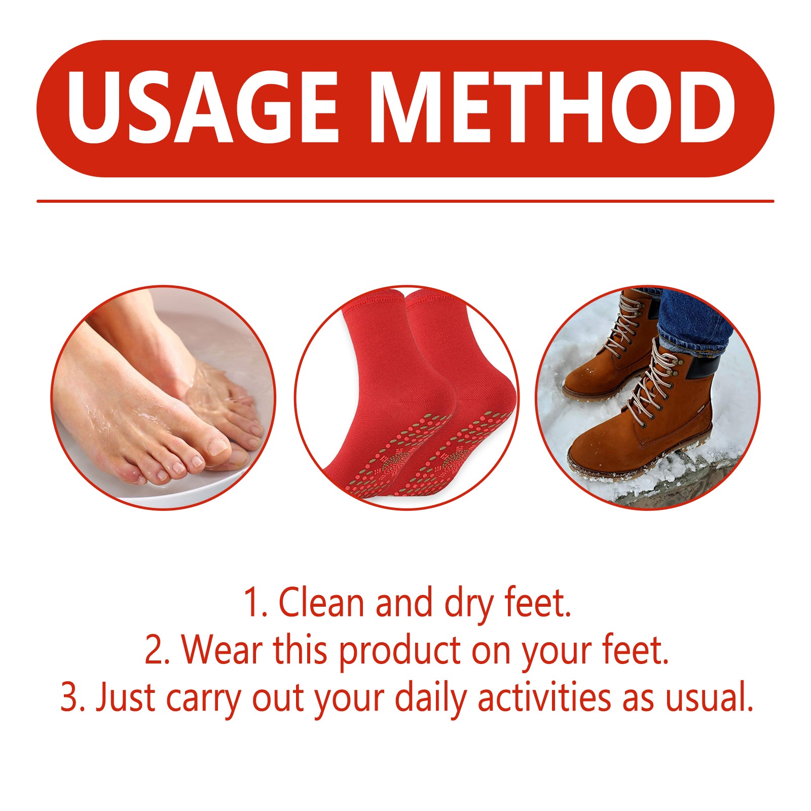 Self-Heating Massage Socks, Winter Outdoor Sports Wind And Cold Foot Care Massage Socks