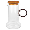 Amber Borosilicate Ring Pitcher Drinking Set Large