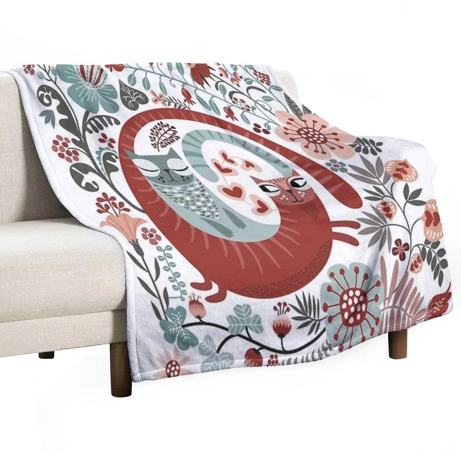 Love Cats Throw Blanket
