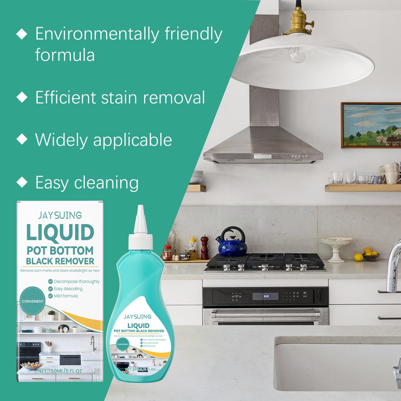 Kitchen Grease Cleaner Remove Grease And Dirt From The Bottom Of Kitchen Pans Polishing Anti-Rust Cleaner