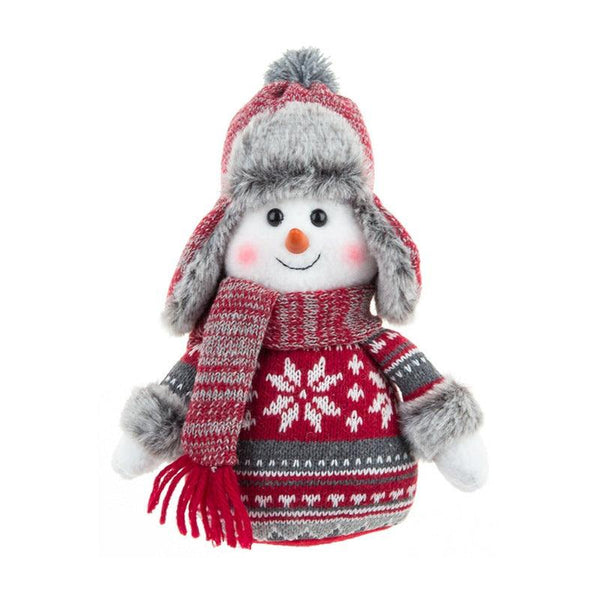 Doll Lei Feng Hat Scarf Snowman Doll Window Display Cute Christmas Snowman Cloth Doll