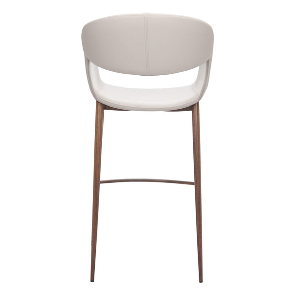 Limay Barstool Beige & Walnut