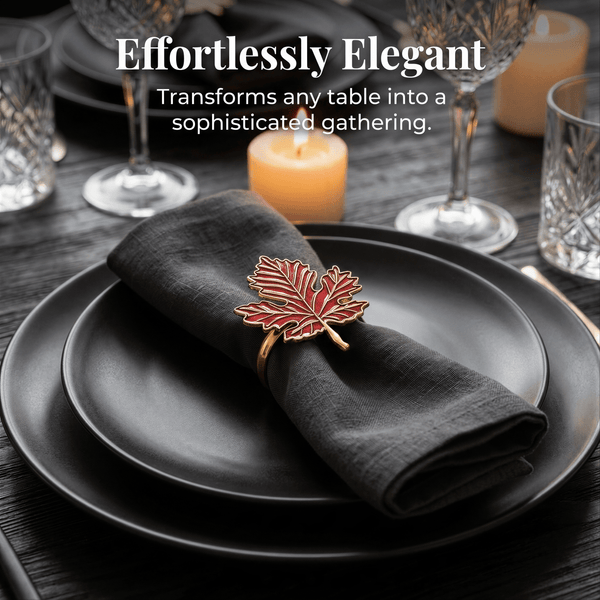 Gold Maple Leaf Napkin Rings – Golden Ember