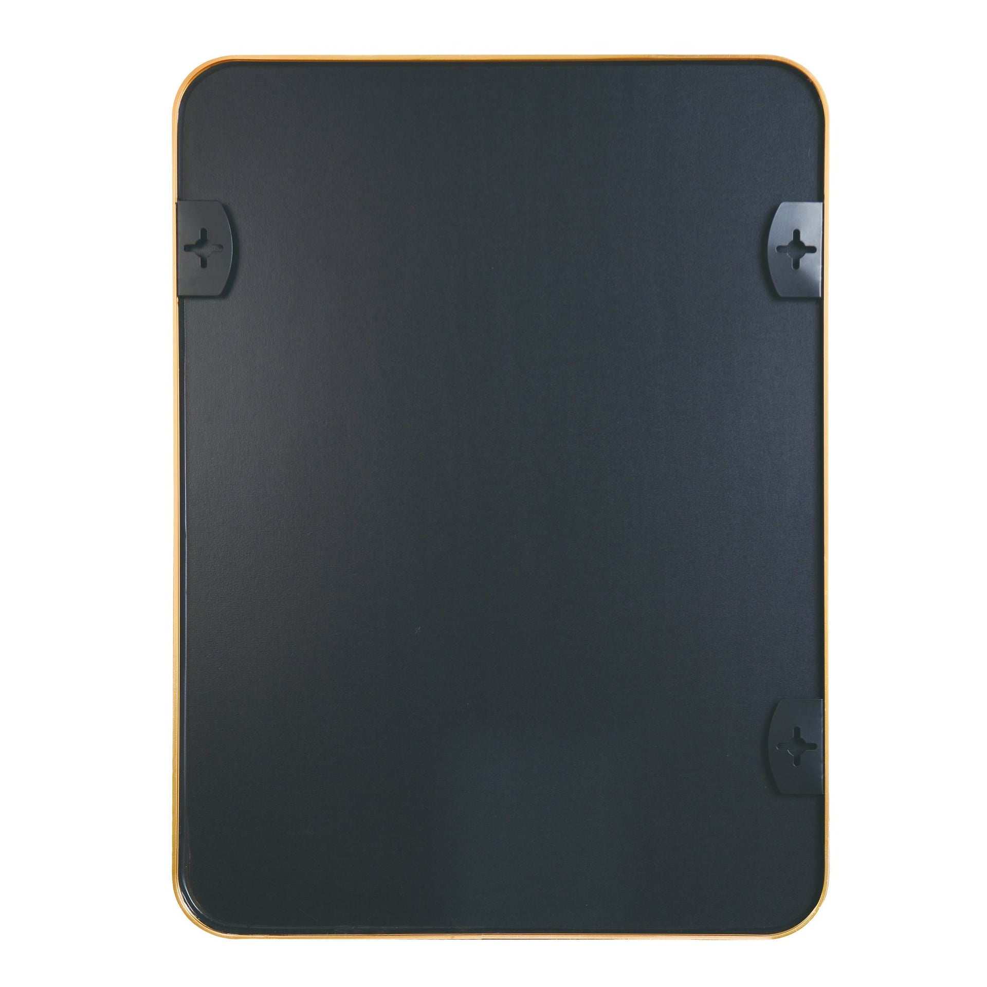 22x30 Inch Gold Metal Framed Rectangular Bathrrom Mirror for Wall. Vtng Furniture