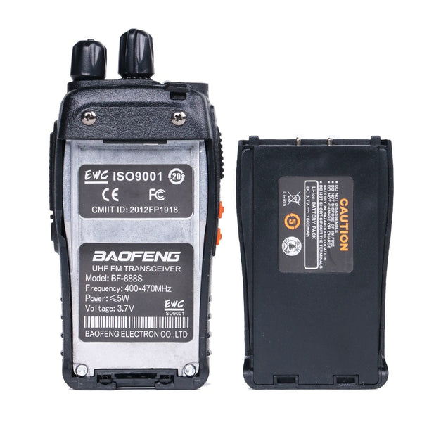 1 PCS Baofeng BF-888S Walkie Talkie 5W Handheld Pofung bf 888s UHF 400-470MHz 16CH Two-way Portable CB Radio - Gifts for You 'n Me