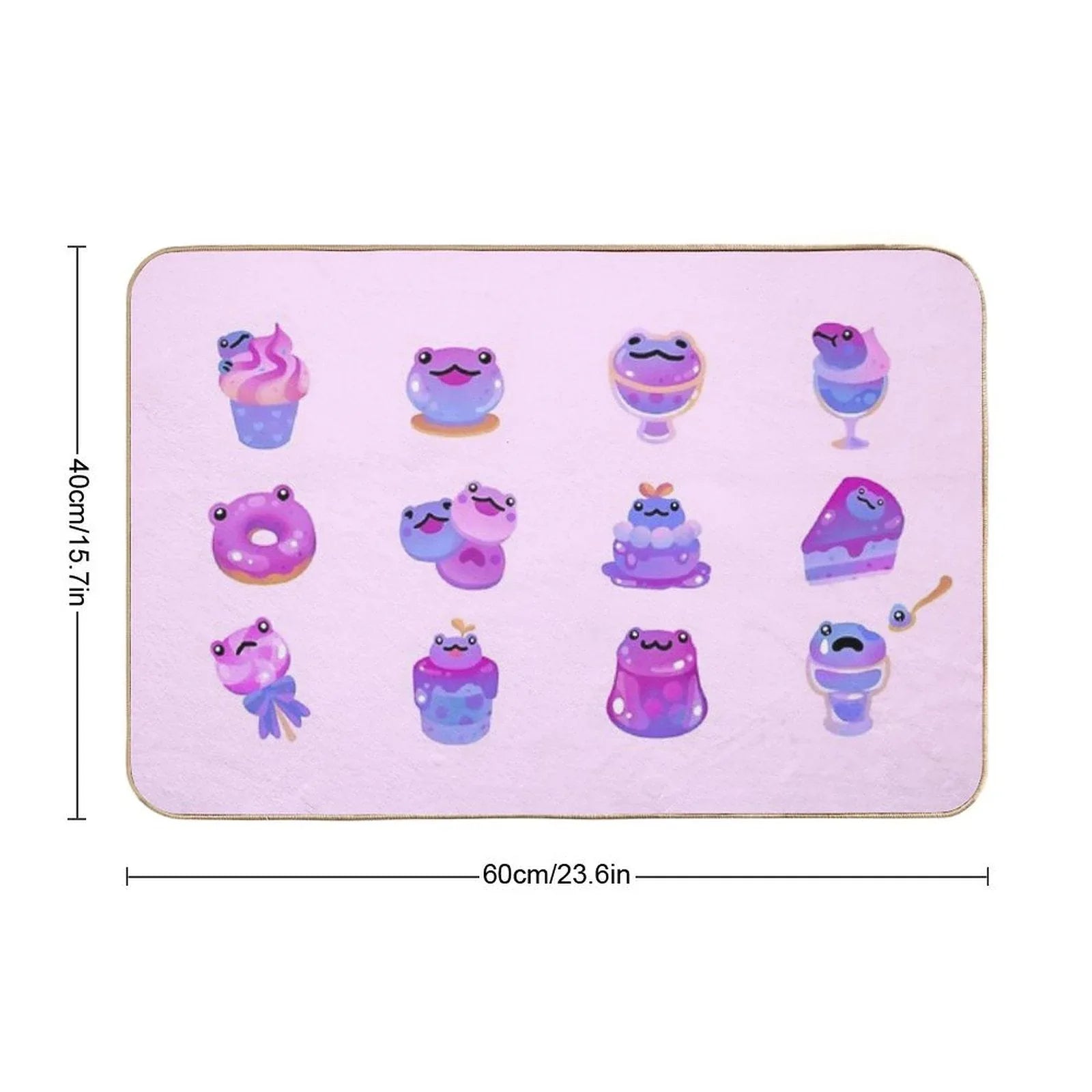 Blueberry Frog Bath Mat
