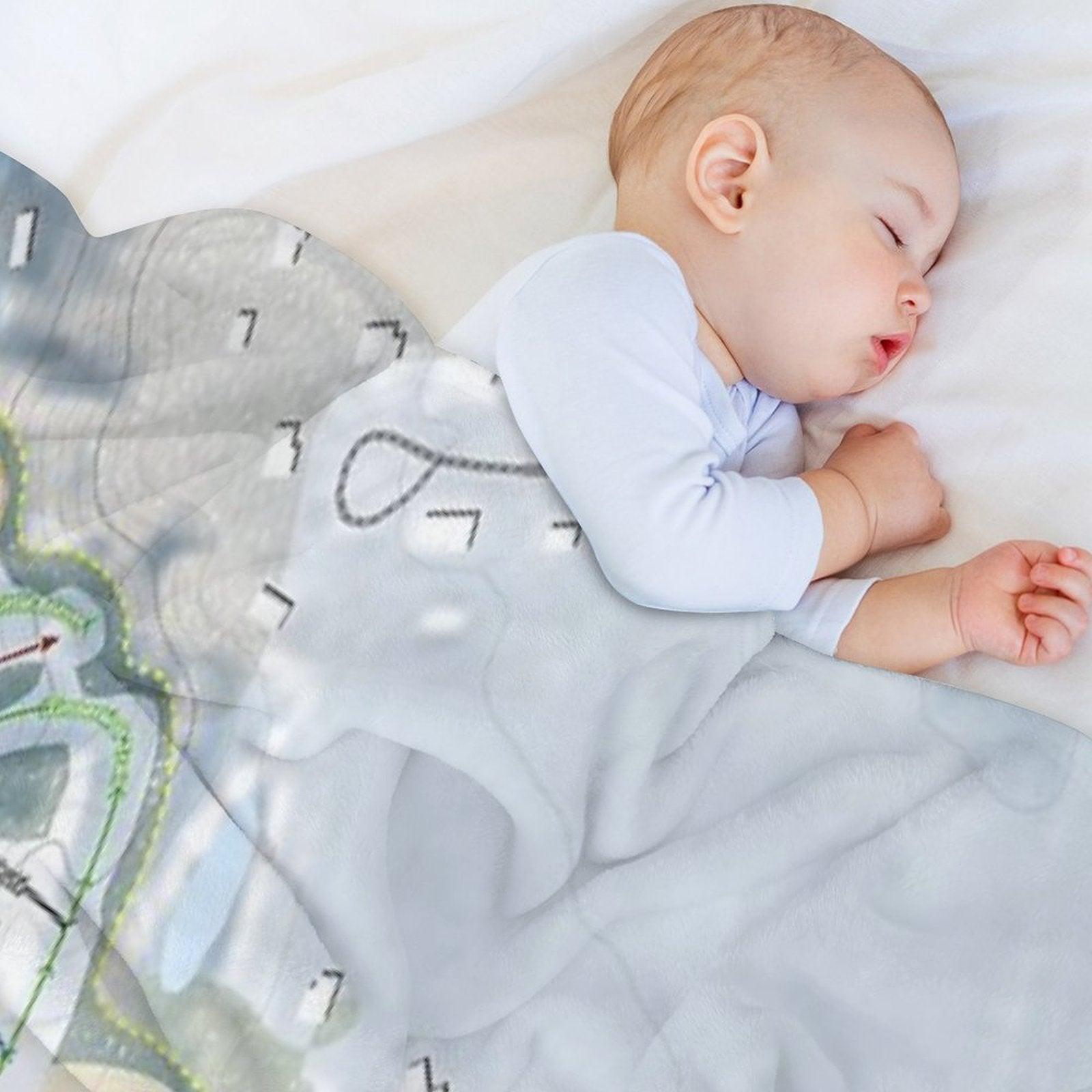 Mount Kato Resort Trail Map Throw Blanket