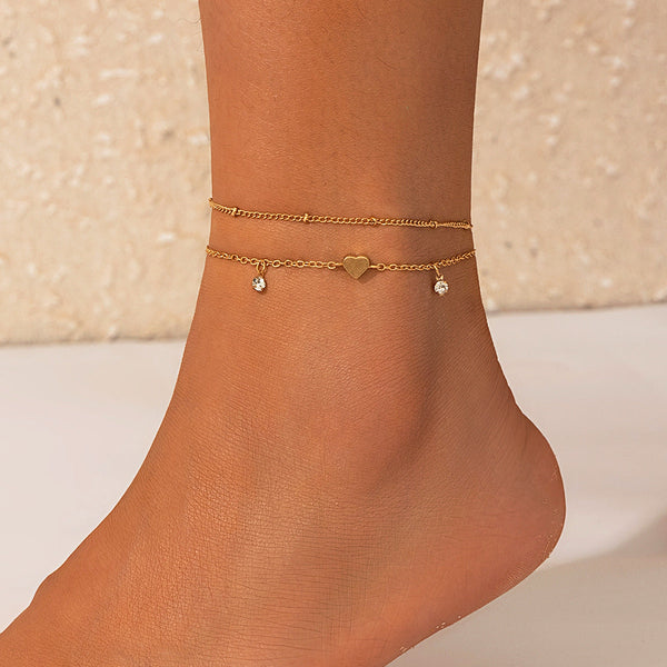 Beach Anklet Star Butterfly Chain Imitation Pearl Foot Chain Ocean Wind Shell Dolphin Foot Jewelry