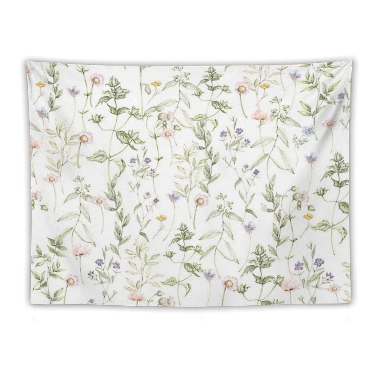 Pastel Vintage Flowers Tapestry