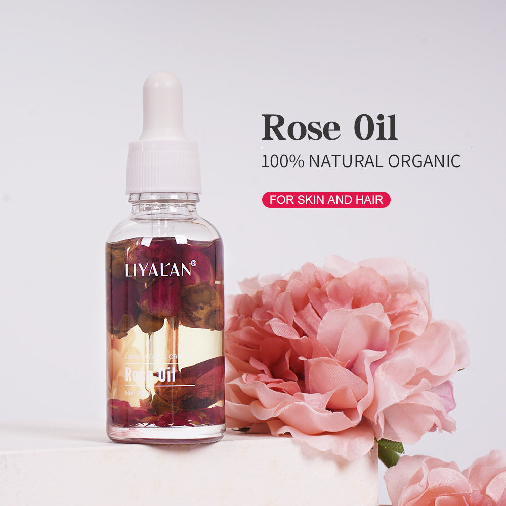 30ml Multi-Purpose Rose Oil: For Face, Body & Hair - Hydrating Botanical Essential Oil