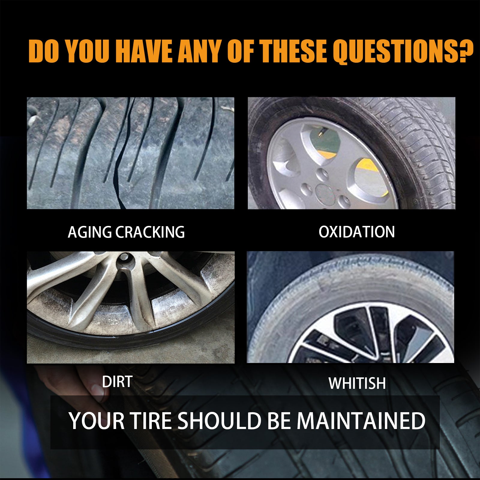 Wheel Cleaner, The Tire Wheel Polishing Dirt Clean Renovation Lighten The Maintenance Kit