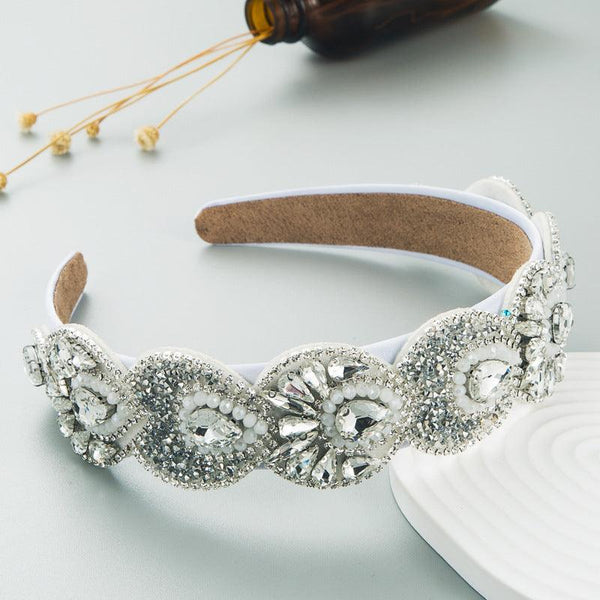 Hair Hoop Fashion Retro Baroque Crystal Head Hoop Korean High-End Hair Accessories Korean Version Of The Hair Cave