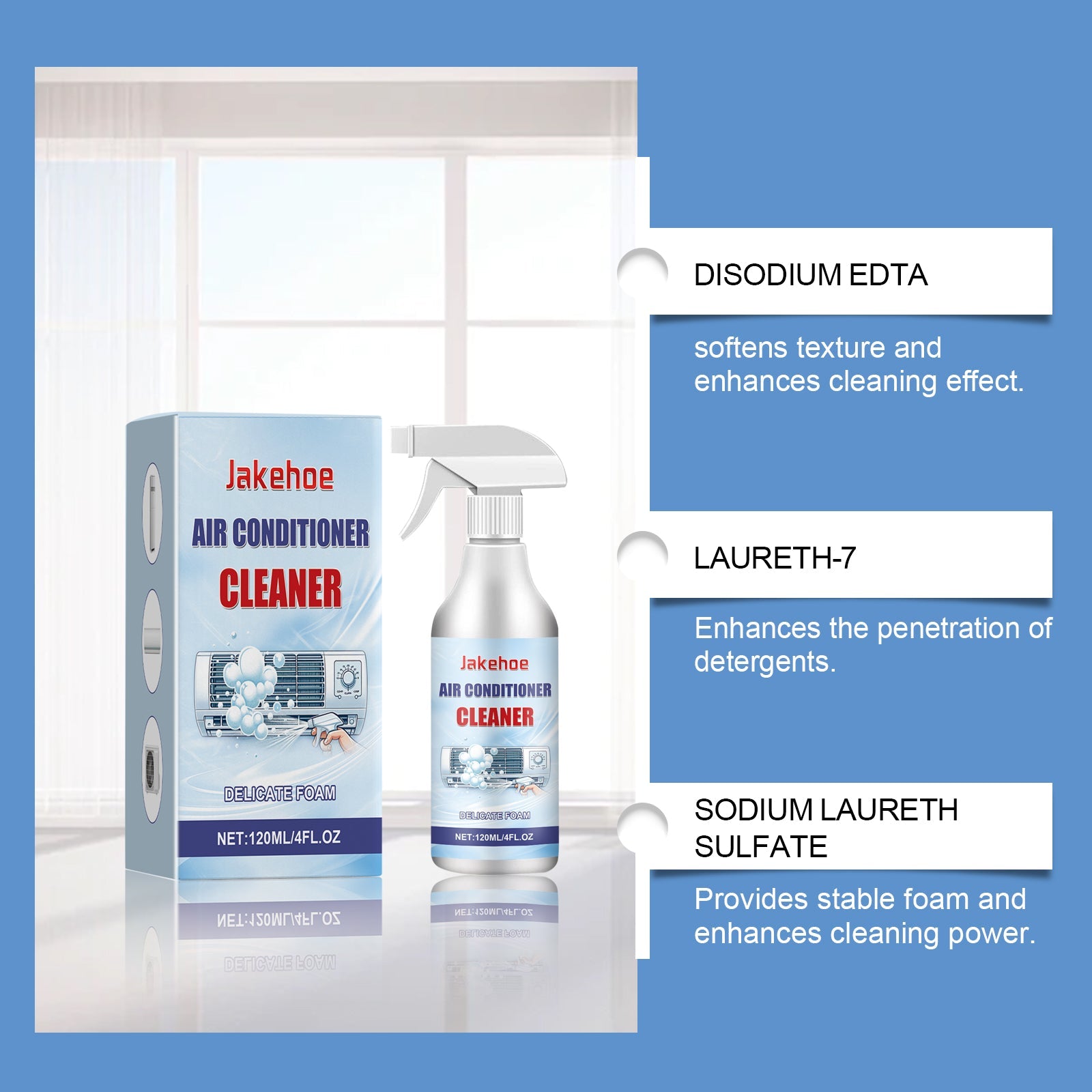 Air Conditioner Cleaner, Household Hanging Cabinet Air Conditioner Decontamination Deodorization Bubble Decontamination Stain Spray