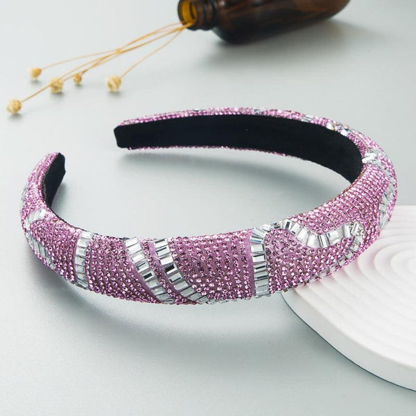 Hair Hoop Fashion New Design Shiny Gypsophila Thin Sponge Headband Korean High-End High-Skull Top Hair Accessories