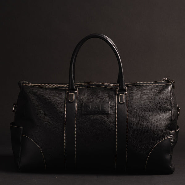 The Shield Duffle- Cognac Full-Grain Leather Duffle Bag Made in Canada NAB Leather
