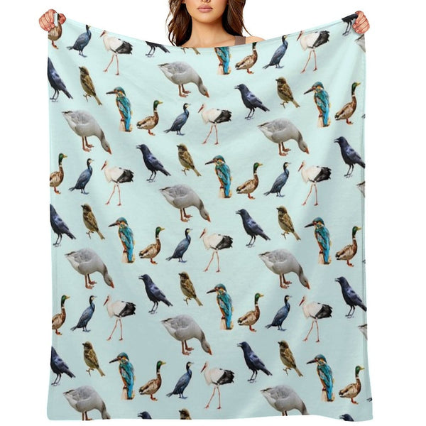 Bird Collection Quick-dry Throw Blanket