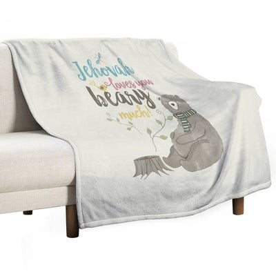 Jehovah Loves You Beary Much Comfort Throw Blanket