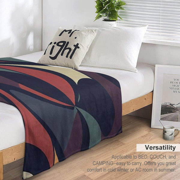 Dark Sixties Pattern All-season Throw Blanket