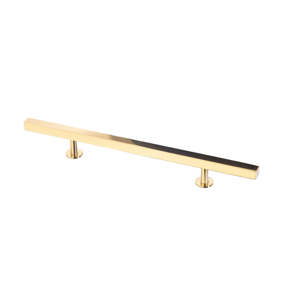 Lew's Square Bar Cabinet Knobs and Pulls in Polished Brass
