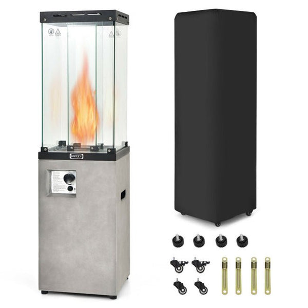 41,000 BTU Outdoor Propane Gas Patio Heater W/ Lockable Wheels (98052550)
