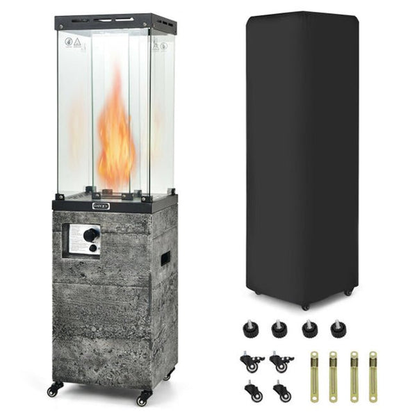 41,000 BTU Outdoor Propane Gas Patio Heater W/ Lockable Wheels (98052550)