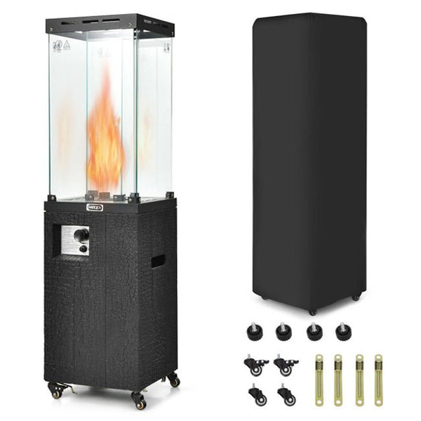 41,000 BTU Outdoor Propane Gas Patio Heater W/ Lockable Wheels (98052550)
