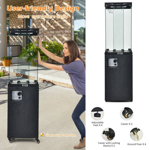41,000 BTU Outdoor Propane Gas Patio Heater W/ Lockable Wheels (98052550)