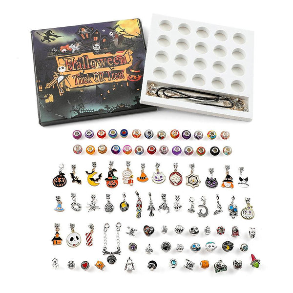 Halloween children DIY large hole bead bracelet bracelet necklace gift box blind box set accessories