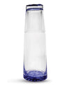 Blue Bottom 2-Piece Glass Carafe Set