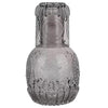 Gray Glass 2-Piece Carafe Set
