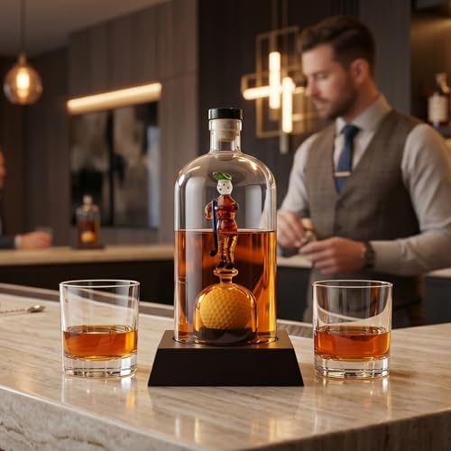 Golfer Decanter Whiskey Decanter - The Wine Savant (750ml Decanter)
